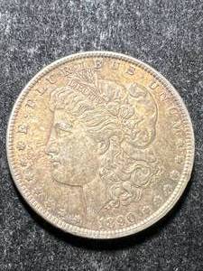 lot 63 image: 1890 US MORGAN SILVER DOLLAR