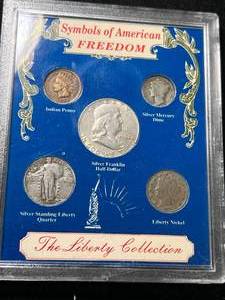 lot 70 image: SYMBOLS OF AMERICAN FREEDOM 5 COIN SET