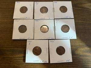 lot 23 image: 8 - 1920s Wheat Pennies