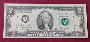 lot 31 image: 2003 $2 Star Note