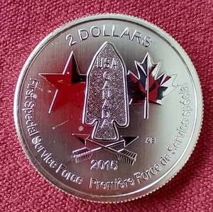 lot 33 image: 2015 Canada 12 oz Silver Devils Brigade $2 coin