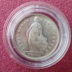 lot 38 image: 1967 Switzerland Silver 1 Franc Coin