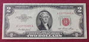 lot 47 image: Nice 1953 $2 Note