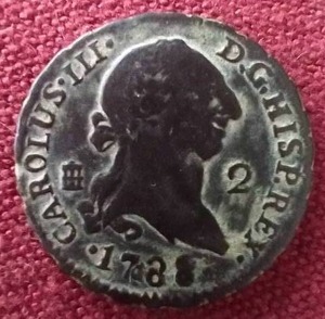 lot 55 image: 1788 Spain Charles III 2 Maravedis - Nice