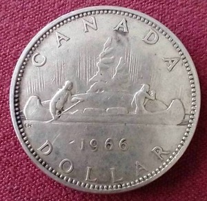 lot 56 image: 1966 Canada Silver Dollar