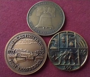 lot 69 image: (3) Bronze Medals - All 1975 & 1976