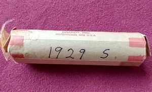 lot 87 image: 1929-S Wheat Penny Roll