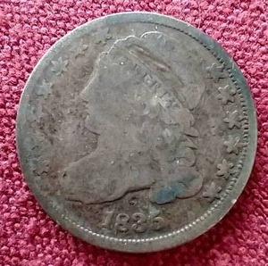 lot 91 image: 1835 Capped Bust Dime