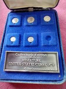 lot 92 image: Sterling Silver Miniature Coin Set - Missing Dime