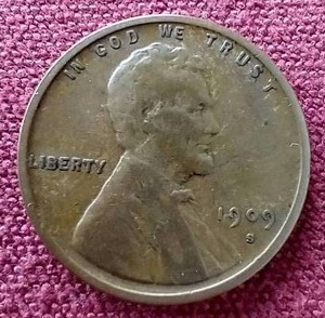 lot 103 image: 1909-S Wheat Penny - Key Coin