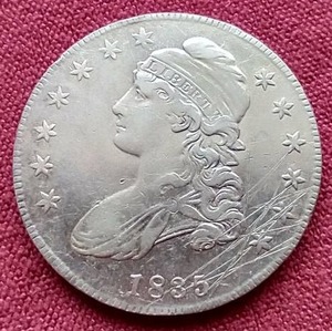 lot 115 image: 1835 Capped Bust Half Dollar