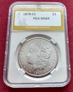 lot 126 image: Gorgeous 1878-CC Morgan Dollar - PGA MS64