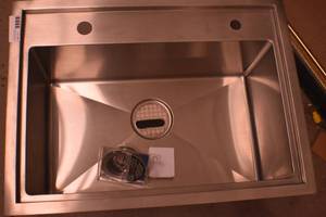 lot 40 image: Stainless Steel Single Bowl Sink