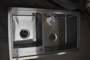 lot 43 image: 2 bowl Stainless Kitchen Sink