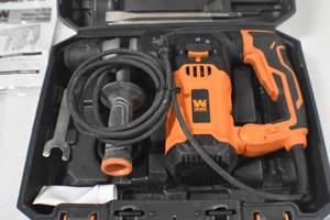 hamWEN RH1042 12-Amp 1-3/16-Inch Variable Speed SDS Plus Corded Rotary Hammer Kit with Case, Chisels