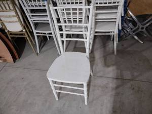 lot 41 image: (48) White Chiavari Chairs...