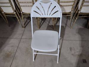 lot 59 image: (126) Poly Folding Chairs...