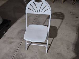 lot 61 image: (64) Poly Folding Chairs...