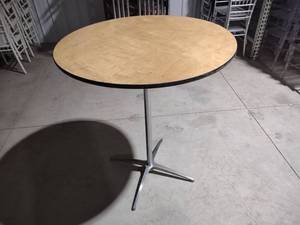 lot 83 image: (8) 30 Bistro Tables, (2) 30 Tops...