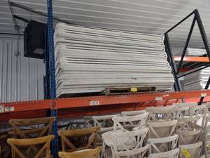 lot 100 image: (28) 8 Poly Folding Tables...