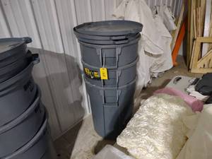 lot 123 image: (3) Rubbermaid Brute 44 Gallon Cans...