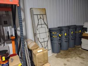 lot 140 image: (5) 8 Poly Folding Tables, Well Us...