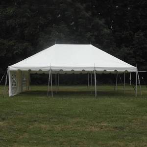 lot 8 image: White Vinyl Canvas Tent, 20x30...