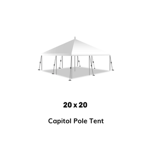 lot 17 image: White Vinyl Canvas Tent, 20x20...