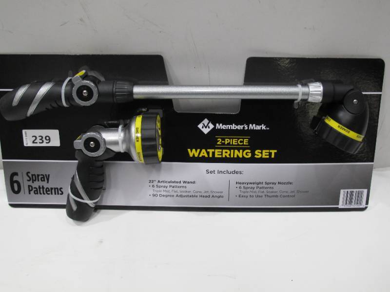 lot 206 image: NEW Members Mark 2-Pc. Watering Set, Spray Wand and Spray Nozzle
