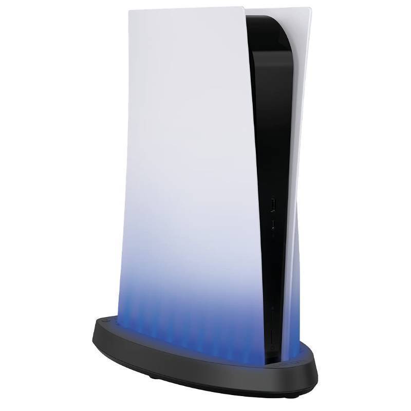 lot 326 image: Venom Console Docking Station for the PS5 - LED Light - PS5 Vertical Stand - Black