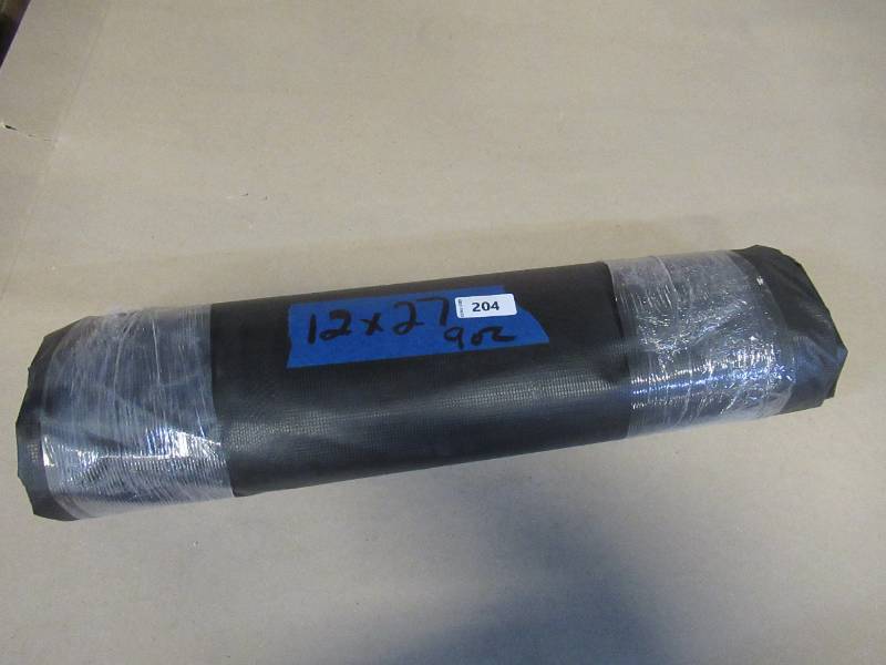 lot 163 image: NEW Vinyl Tarp - 12 x 27  Black  White Vinyl tarp - 9 oz. Lightweight Duty