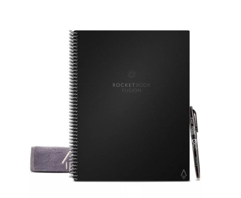 lot 229 image: NEW Rocketbook Fusion 8.5 x 11 Notebook and Pen Station Bundle