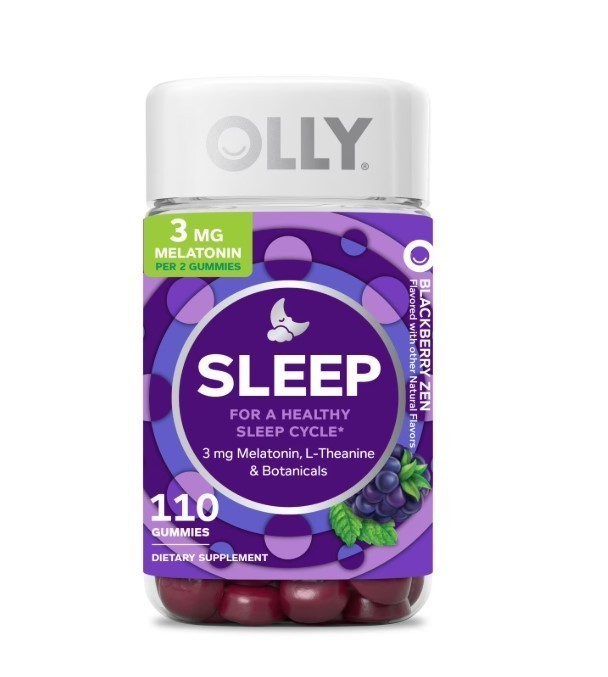 lot 258 image: NEW OLLY Restful Sleep Gummies, Blackberry, 110 ct.