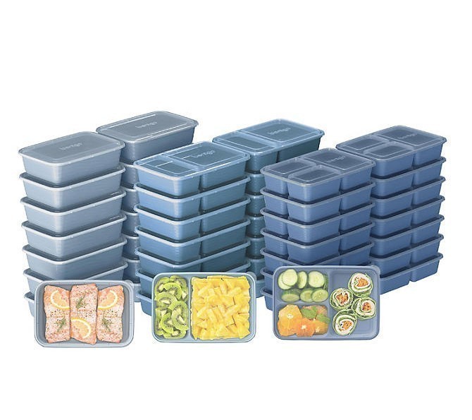 lot 369 image: NEW Bentgo 90 Piece Meal Prep Set - Blue Mist Collection