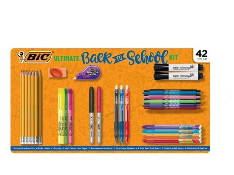 lot 370 image: NEW BIC Ultimate Back-to-School Assorted Essentials Kit, 42 count
