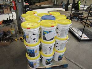 lot 110 image: Pallet of Store Overstock and Ecommerce Product - 40 Lb Tubs of Pool Chlorinating Tablets