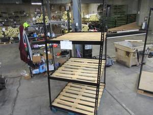 lot 126 image: Adjustable Black Metal Frame Built to Fit Onto Pallets - Perfect for Projects