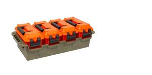 lot 172 image: NEW Members Mark Multi-Use Storage Bins Camo & Orange, 7.5 D x 24 W x 11.7 H, 1 pack