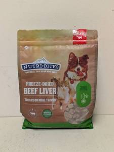 NEW NUTRIBITE FREEZE DRIED BEEF LIVER TREAT OR MEAL TOPPER