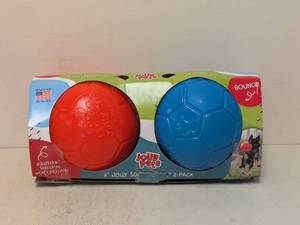 lot 4 image: NEW JOLLY PETS 8 SOCCER BALL 2PK.