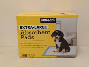 lot 15 image: NEW KIRKLAND SIGNATURE EXTRA LARGE ABSORBENT PADS