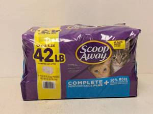lot 24 image: NEW SCOOP AWAY CLUMPING CAT LITTER 42LBS.
