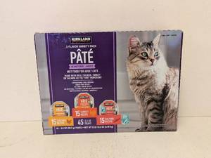 lot 42 image: NEW KIRKLAND SIGNATURE 3-FLAVOR VARIETY PACK PATE FOR CATS