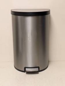 lot 122 image: KOHLER STAINLESS STEEL FOOT OPERATED TRASH CAN