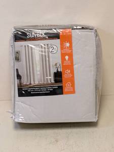 lot 132 image: NEW SUNBLK TOTAL BLACKOUT PANELS 2PK.