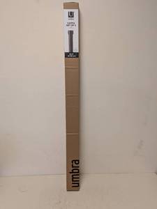 lot 137 image: NEW UMBRA CAPPA SET OF 2 CURTAIN RODS (36-72)