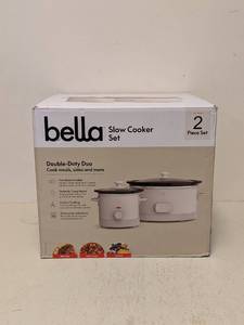 lot 153 image: BELLA SLOW COOKER SET 2PC. SET