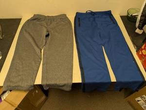 lot 193 image: (2) NEW LARGE MENS JOGGERS (GRAY AND BLUE)