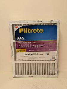 lot 205 image: NEW 3M FILTRETE 1550 FILTERS (20x25x4) 2PK