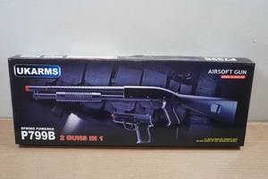 lot 136 image: UKArms P799B Spring Powered Airsoft Pistol and Shotgun